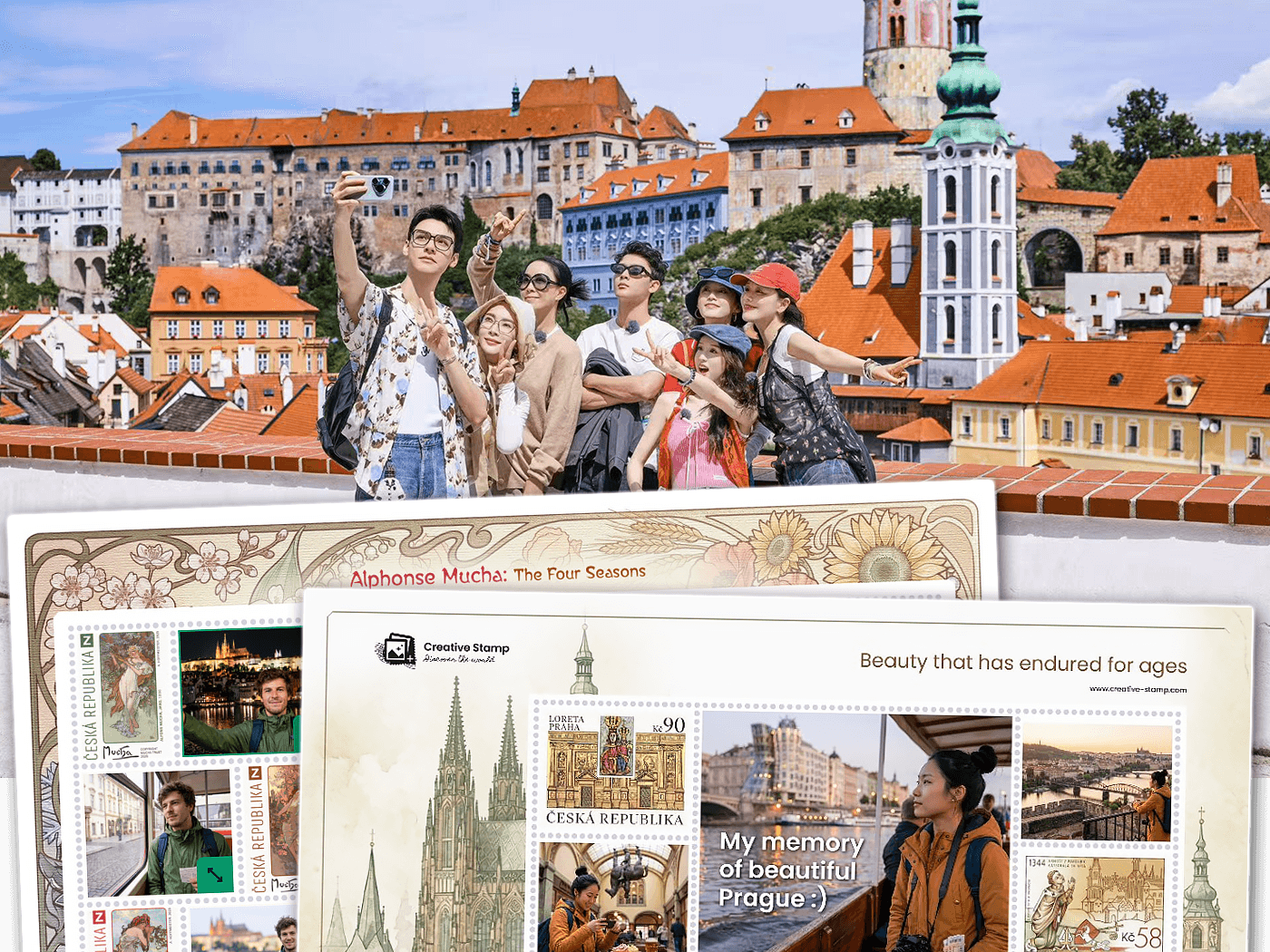 Create your own sheet with stamps and photos