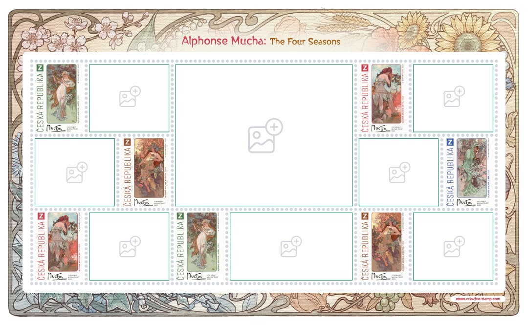 Creative Sheet: Alfons Mucha, The Four Seasons