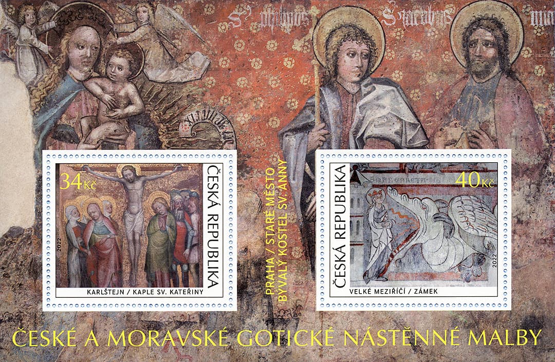 Works of Art on Stamps: Czech Gothic Murals