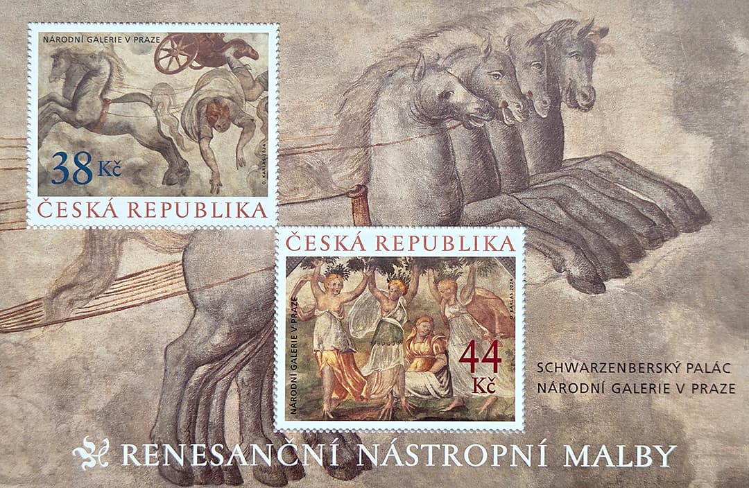 Works of Art on Stamps: Czech Renaissance Ceiling Paintings